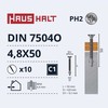 Savisriegiai Haushalt, DIN 7504O, 4,8 x 50 mm, 10 vnt.