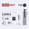Savisriegiai Haushalt, DIN 7981C, 3,5 x 9,5 mm, 30 vnt.