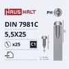 Savisriegiai Haushalt, DIN 7981C, 5,5 x 25 mm, 25 vnt.