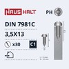 Savisriegiai Haushalt, DIN7981C, 3.5 x 13 mm, 30 vnt.
