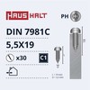 Savisriegiai Haushalt, DIN7981C, 5,5 x 19 mm, 30 vnt.