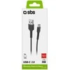 SBS TECABLETC3MTK USB-A - USB-C kabelis 3m - juodos spalvos