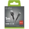 SBS TECABLETYC1KPOS USB-A – USB-C kabelis 1m – juodos spalvos