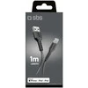 SBS TECABLEUSBIP589K USB-A – Lightning kabelis 1m MFi Certified – juodos spalvos