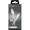 SBS TECABLEUSBIP589W USB-A – Lightning kabelis – baltos spalvos