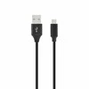 SEEK TOTI USB A to Micro USB, 1m Braided cable 2A, Juodas
