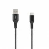 SEEK TOTI USB A to Type-C, 2m Braided Cable 2A, Juodas/Space pilkas