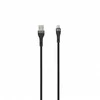 SEEK TOTI USB A to Type-C, 2m Braided Cable 3A, Juodas