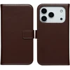 Selencia natūralios odos atverčiamas dėklas, skirtas iPhone 17 Pro Max – rudas
