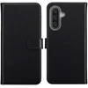 Selencia natūralios odos atverčiamas dėklas, skirtas Samsung Galaxy A18 (4G) / A17 (4G/5G) – Juodas
