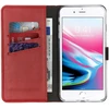 Selencia natūralios odos atverčiamas dėklas, skirtas iPhone 8 Plus / 7 Plus – Raudonas