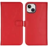 Selencia natūralios odos atverčiamas dėklas, skirtas iPhone 15 – Raudonas