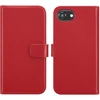 Selencia natūralios odos atverčiamas dėklas, skirtas iPhone 17e / 16e – raudonas