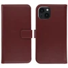 Selencia natūralios odos atverčiamas dėklas, skirtas iPhone 15 – Bordo