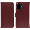 Selencia natūralios odos atverčiamas dėklas, skirtas iPhone 17 – Bordo