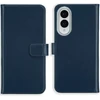 Selencia natūralios odos atverčiamas dėklas, skirtas Samsung Galaxy S25 Edge – tamsiai mėlynas