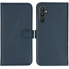 Selencia natūralios odos atverčiamas dėklas, skirtas Samsung Galaxy A34 (5G) – mėlynas