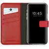 Selencia natūralios odos atverčiamas dėklas, skirtas iPhone 12 Pro Max – Raudonas