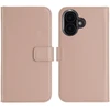 Selencia natūralios odos atverčiamas dėklas, skirtas iPhone 16 Plus – Dusty Rožinė