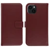 Selencia natūralios odos atverčiamas dėklas, skirtas iPhone 14 – Bordo