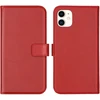 Selencia natūralios odos atverčiamas dėklas, skirtas iPhone 11 – Raudonas