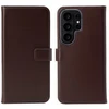 Selencia natūralios odos atverčiamas dėklas, skirtas Samsung Galaxy S26 Ultra – rudas
