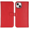 Selencia natūralios odos atverčiamas dėklas, skirtas iPhone 15 Plus – Raudonas