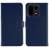 Selencia natūralios odos atverčiamas dėklas, skirtas OnePlus 15 – tamsiai mėlynas