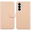 Selencia natūralios odos atverčiamas dėklas, skirtas Samsung Galaxy A36 / A56 – rožinis