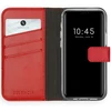 Selencia natūralios odos atverčiamas dėklas, skirtas iPhone 12 Mini – Raudonas