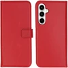 Selencia natūralios odos atverčiamas dėklas, skirtas Samsung Galaxy A35 – Raudonas