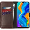 Selencia natūralios odos atverčiamas dėklas, skirtas Huawei P30 Lite – rudas