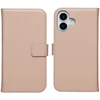 Selencia natūralios odos atverčiamas dėklas, skirtas iPhone 17 – Dusty Rožinė