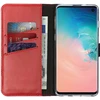 Selencia natūralios odos atverčiamas dėklas, skirtas Samsung Galaxy S10 – raudonas