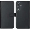 Selencia natūralios odos atverčiamas dėklas, skirtas Samsung Galaxy S24 FE – juodas