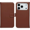 Selencia natūralios odos atverčiamas dėklas, skirtas iPhone 17 Pro Max – šviesiai rudas
