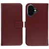 Selencia natūralios odos atverčiamas dėklas, skirtas iPhone 16 – Bordo