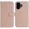 Selencia natūralios odos atverčiamas dėklas, skirtas iPhone 16 – Dusty Rožinė