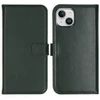 Selencia natūralios odos atverčiamas dėklas, skirtas iPhone 15 Plus – žalias