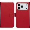 Selencia natūralios odos atverčiamas dėklas, skirtas iPhone 17 Pro – Raudonas
