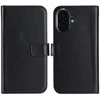 Selencia natūralios odos atverčiamas dėklas, skirtas iPhone 16 Plus – Juodas