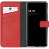 Selencia natūralios odos atverčiamas dėklas, skirtas Samsung Galaxy A32 (4G) – raudonas