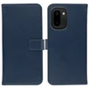 Selencia natūralios odos atverčiamas dėklas, skirtas OnePlus 15R – tamsiai mėlynas