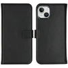 Selencia natūralios odos atverčiamas dėklas, skirtas iPhone 15 Plus – juodas