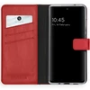 Selencia natūralios odos atverčiamas dėklas, skirtas Samsung Galaxy S20 FE – Raudonas