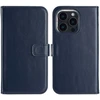 Selencia natūralios odos atverčiamas dėklas, skirtas iPhone 16 Pro – Mėlynas