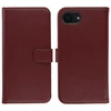 Selencia natūralios odos atverčiamas dėklas, skirtas iPhone 17e / 16e – Bordo