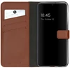 Selencia natūralios odos atverčiamas dėklas, skirtas Samsung Galaxy S21 Plus – šviesiai rudas