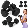 Šešiakampiių juodų hantelių rinkinys 2x2 kg MOVEPRO