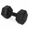 Šešiakampiių juodų hantelių rinkinys 2x3 kg MOVEPRO